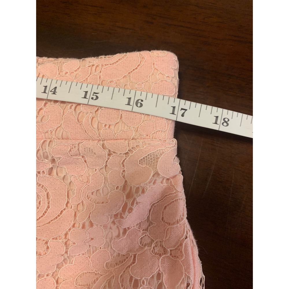 Isaac Mizrahi Live Pink Floral Lace Wide Leg Pants Scalloped Hem Medium - Picture 6 of 10